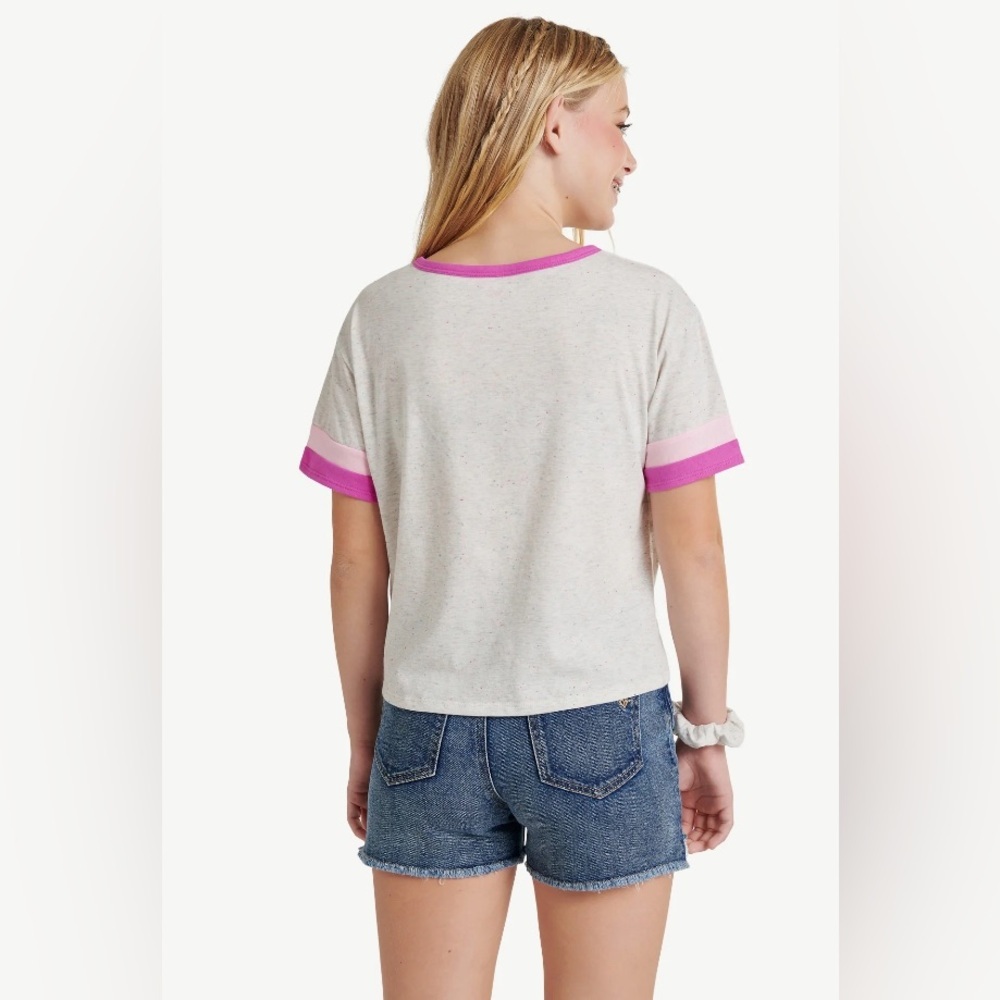 Justice Short Sleeve Tee & Matching Hair 🎀 - Picture 2 of 7